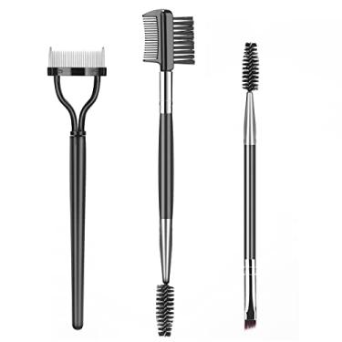 Imagem de SWEET VIEW Pincel para sobrancelhas, separador de cílios, pente para sobrancelhas e ferramentas profissionais de maquiagem para os olhos (conjunto com 3 peças)