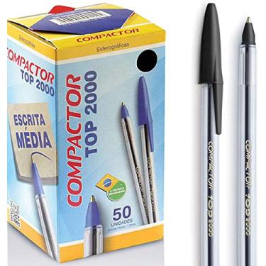 Imagem de Compactor Caneta Esferográfica, Compactor 00852PT, Preto, Pacote de 100