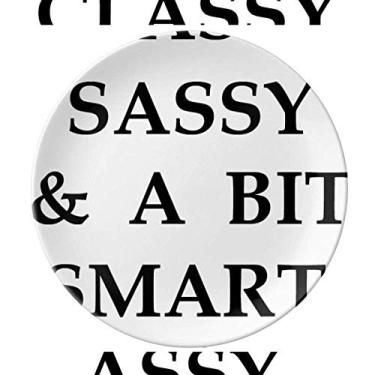 Imagem de Placa de design elegante Sassy Bit Smart Assy decorativa de porcelana salver louça de jantar