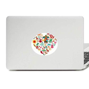 Imagem de Sombrero Suger Skull Mexico Flamingo Vinil Emblema Gráfico Laptop Adesivo Notebook Decalque
