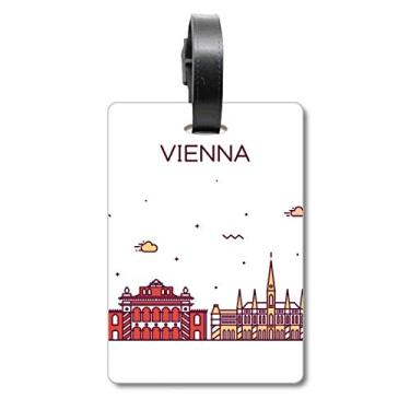 Imagem de Vienna Austria — Bolsa de viagem com estampa de marco plano etiqueta para cartão de bagagem