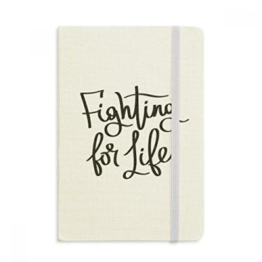 Imagem de Caderno de anotações "Fighting for Life", capa dura de tecido, diário clássico