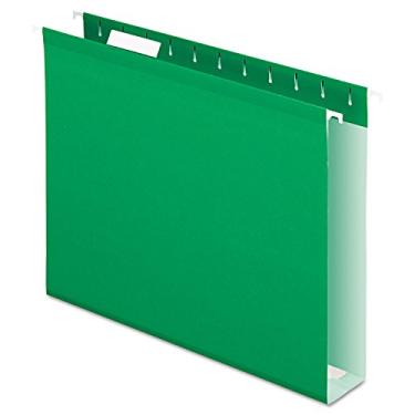 Imagem de Pendaflex 4152X2Bgr Pastas Suspensas Reforçadas De 2 Polegadas Com Capacidade Extra, Carta, Verde Brilhante, 25/Caixa Verde