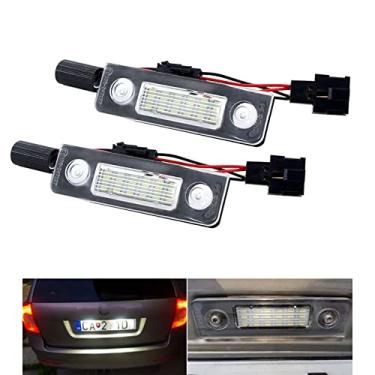 Imagem de MALOOS 2 peças Luz de placa de carro com número de LED Para Octavia 2 Facelift 2009-2012 Facelifted 2003-2012 Roomster 5J 2006-2010
