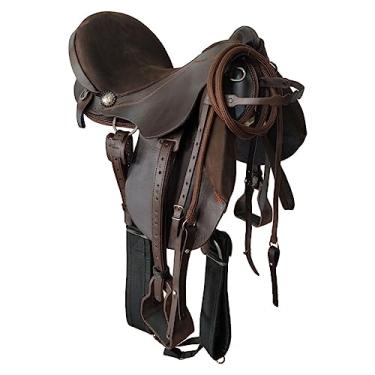 Imagem de Sela Australiana Pista Coqueluxe Marcha Ouro Completa para montaria cavalo concurso de marcha competição couro legítimo