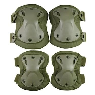 Imagem de Joelheira E Cotoveleira Tática Esportiva Airsoft Paintball (Verde)