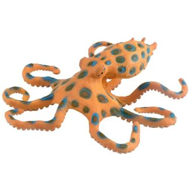 Imagem de TOYANDONA Modelo Animal Marinho Estatueta De Simulação De Polvo Figura De Animal Marinho Estatua De Polvo Modelo De Polvo Simulado Enfeite Em Forma De Polvo Filho Oceano Plástico Anel Azul