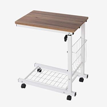 Imagem de Mesas de canto criativas móveis multifuncionais mesa de centro sofá para casa rack de armazenamento mesa de computador mesa de café mesas laterais opcionais multicoloridas quarto (cor: F)