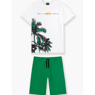 Imagem de Infantil - Conjunto Menino Camiseta + Bermuda Lemon Branco  menino