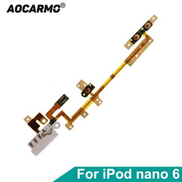 Imagem de Aocarmo-botão de alimentação para apple ipod nano 6  volume on/off  mudo  fone de ouvido  cabo