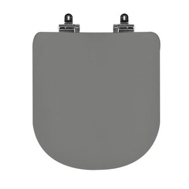 Imagem de Assento Sanitário Poliéster para Louça Life/vogue Plus celite/deca Slow Close Cromado Cinza VIP