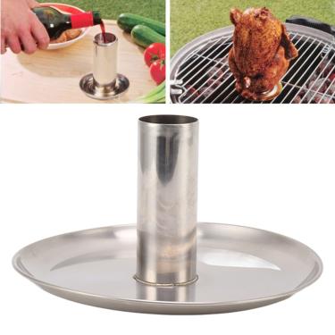 Imagem de Suporte De Frango Para Lata De Cerveja Vomeko, Torrador De Suporte De Frango Com Bunda De Cerveja Vertical, Rack De Torrador De Frango De Aço Para Grelhar, Acessórios Para Churrasco Seguros Para Máqui