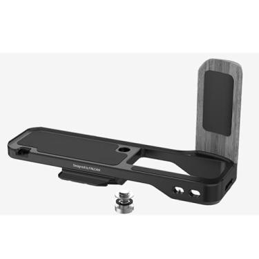 Imagem de XCJSYP FALCAM Suporte de metal em L, suporte antiderrapante para gaiola de coelho tripé para FUJI Film X100 VI, placa de tripé de liberação rápida tipo suíço Arca, alça em forma de L, fotografia