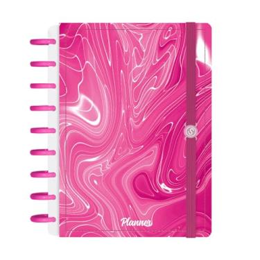 Imagem de Planner Iscool Disc Permanente Lírico Abstrato Flow Rosa 17x23cm