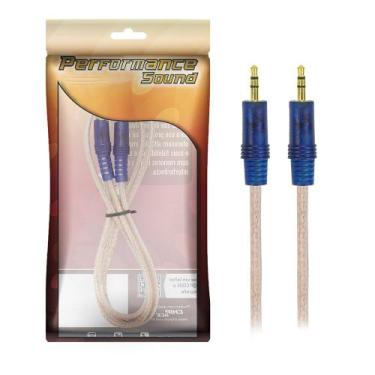 Imagem de Cabo Auxiliar P2 X P2 3.5mm Banhado Ouro Alta Qualidade - PERFORMANCE 