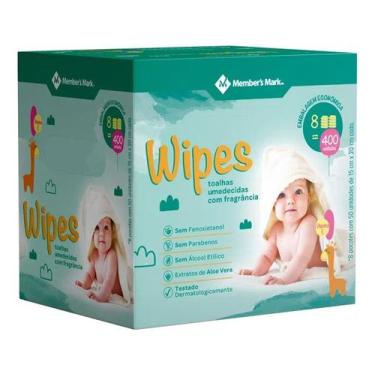 Imagem de Toalhas Umedecidas Wipes - Members Mark 400 Lenços 8x50unds - Member's