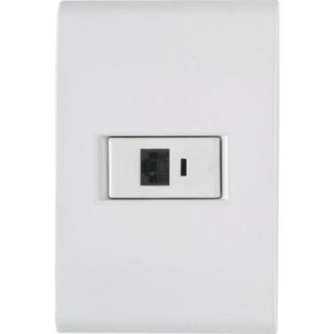 Imagem de Conjunto modulo tomada rj45 internet linha liz tramontina