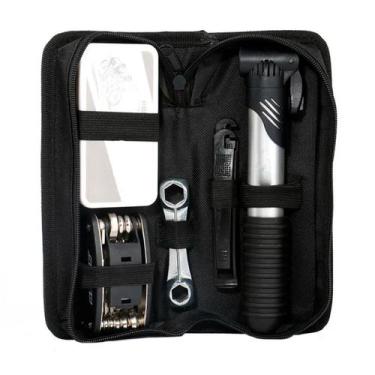 Imagem de Kit Reparos Emergencia Para Bike Remendo Chave Bomba De Ar - RELET