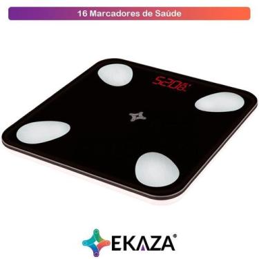 Imagem de Balança Digital Bioimpedância Bluetooth Inteligente - Ekaza