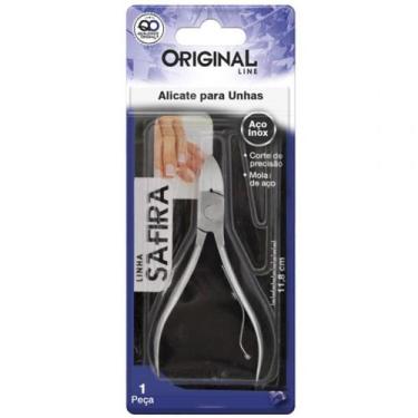 Imagem de Alicate Cortador De Unha Curvo De Inox Safira 4'' 10Cm - Original Line