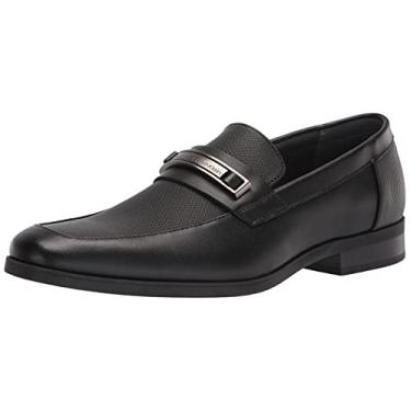 Imagem de Calvin Klein Mocassim masculino Jameson, Couro preto 001, 45