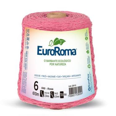Imagem de Barbante Colorido Euroroma nº6 4/6 - 600g, 500 Rosa