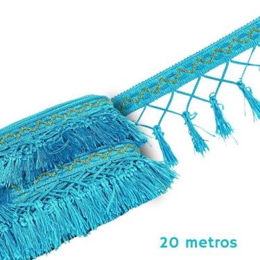 Imagem de Pingente De Seda Tassel - Fita- Azul Turquesa - Nº: 199 C/20M- Nybc