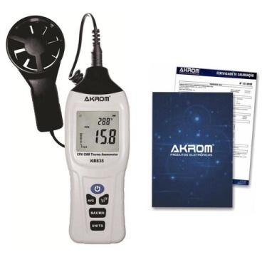 Imagem de Termo Anemômetro com Cálculo de Vazão e Certificado de Calibração - KR