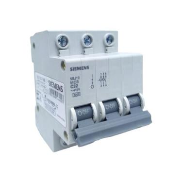 Imagem de Disjuntor Din tri. 5SJ1 Curva - C 32A 5SJ1332-7MB - Siemens, Branco