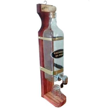 Imagem de Pingômetro Garrafa de Pinga 1L Decoração Rústica Cachaça da Boa - Retr
