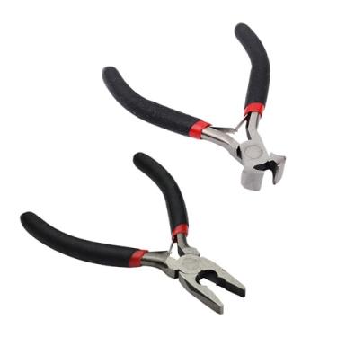 Imagem de NOIAFZY Conjunto de 2 peças de alicates de joias, ferramenta de reparo de corte de fio para fabricação de joias, artesanato, alicate de carpinteiro