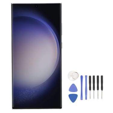 Imagem de Para S23 Ultra 5G 6,8 Polegadas AMOLED Display Touchscreen Digitalizador Assembly, Tela de Substituição Com Ferramentas de Reparo de Moldura, Para SM S918U Versão Dos EUA