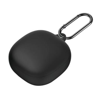 Imagem de USTIYA Capa para Anker Soundcore Liberty 4 Capa de proteção de silicone macio de corpo inteiro com chaveiro, acessórios para fone de ouvido Funda Carcasa (preto)