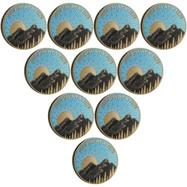 Imagem de Sunrise Serenity Sobriety Chip One Day at A Time Inspirational Pocket Token for Addiction Recovery (Pack of 10)