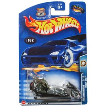 Imagem de Mattel Hot Wheels 2003 1:64 Scale Silver Wastelanders Fright Bike Die Cast Car #162