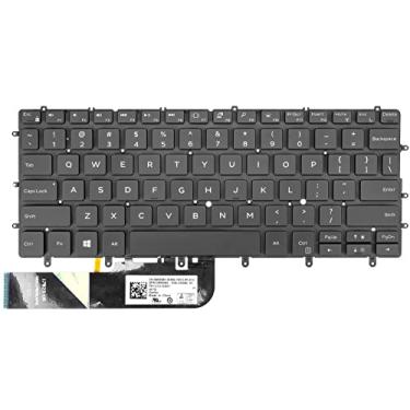 Imagem de Teclado de substituição para laptop Dell XPS 13 9380 9370 9305 7390, teclado de laptop XPS 13 9380 9370 9305 P82G com layout retroiluminado dos EUA