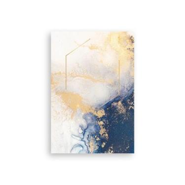 Imagem de Painel De Festa Vertical 1,50 x 2,20 - Efeito Marmorizado Azul e branc