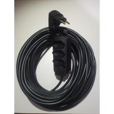 Imagem de Extensão Elétrica Reforçada 10A - 20 Metros Fio PP 2x1,0mm 3 Tomadas -