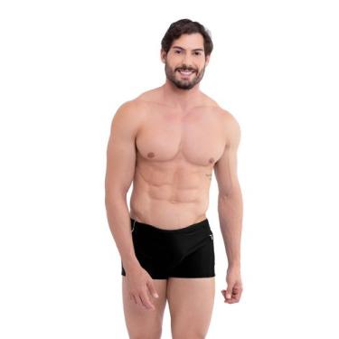 Imagem de Sunga Box Boxer Com Bolso Recorte Lateral Masculino 2024 - HYPE MODAS,