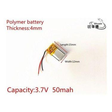 Imagem de (2pcs)pilhas Baterias 3,7v 50mah Fone Ouvido 4mmx12mmx15mm - KMIG