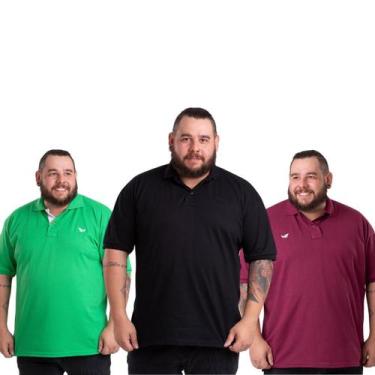 Imagem de 3 Camisa Polo Plus Size Uma Semana de Estilo e Conforto  Compre e Econ