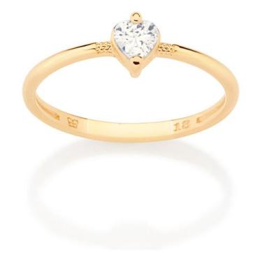 Imagem de Anel Solitário Composto Por 1 Zircônia For 513029 - Rommanel, Branco, 