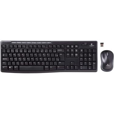 Imagem de Combo Teclado E Mouse Sem Fio Logitech Mk270 Teclas Mídia