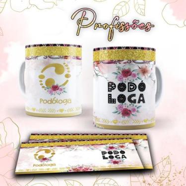 Imagem de Caneca profissões glitter - Podóloga - Live