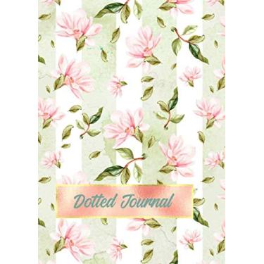 Imagem de Dotted Journal: A4 Size Dot Grid Notebook - Shabby Pink Aqua Magnolia Flowers Design Cover