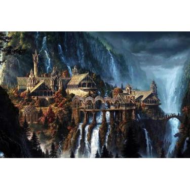 Imagem de Quebra-Cabeça Phinli O Senhor dos Anéis: Cidade da Cachoeira (1000 Peç