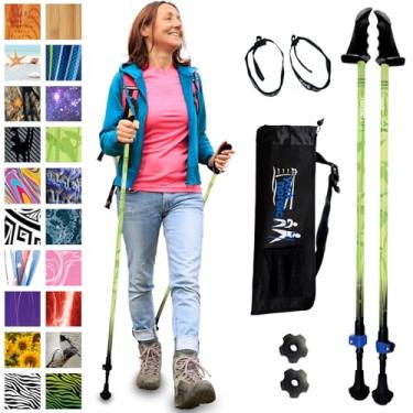 Imagem de York Nordic Bastões de caminhada motivadores para equilíbrio e reabilitação - Pegas de estabilidade patenteadas - leves, ajustáveis e dobráveis - 2 peças ajustáveis com fechaduras giratórias - Alturas