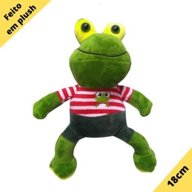 Imagem de Sapo Sapinho de Pelúcia Fofinho e macio decoração enfeite - SS, Vermel