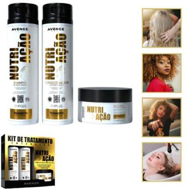 Imagem de Kit Shampoo  Condicionador  Máscara 240gr Nutrição Profissional Fortal