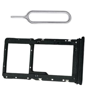 Imagem de zhxchzhi Bandeja de cartão SIM OEM SD Crad Tray Solt Holder + pin compatível com Motorola Moto G54 5G XT2343 XT2343-1 peças pretas